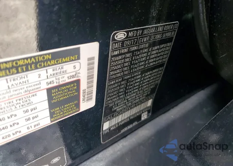 2017 Land Rover Discovery Se из США, поврежденный, VIN SALRGBBV4HA040300